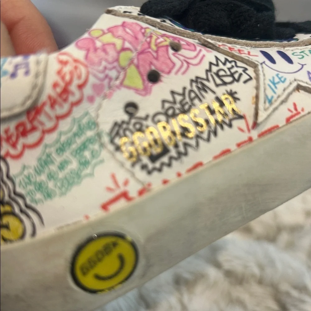 Golden Goose Baby Graffiti Sneakers Sz 20